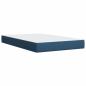 Preview: Boxspringbett mit Matratze Blau 120x190 cm Stoff