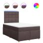 Preview: Boxspringbett mit Matratze Dunkelbraun 120x200 cm Stoff