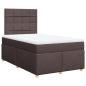Preview: Boxspringbett mit Matratze Dunkelbraun 120x200 cm Stoff