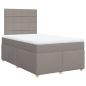 Preview: Boxspringbett mit Matratze Taupe 120x200 cm Stoff