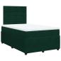 Preview: Boxspringbett mit Matratze Dunkelgrün 120x190 cm Samt