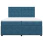 Preview: Boxspringbett mit Matratze Blau 200x200 cm Samt