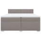 Preview: Boxspringbett mit Matratze Taupe 200x200 cm Stoff