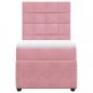 Preview: Boxspringbett mit Matratze Rosa 100x200 cm Samt
