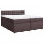 Preview: Boxspringbett mit Matratze Dunkelbraun 200x200 cm Stoff
