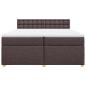 Preview: Boxspringbett mit Matratze Dunkelbraun 200x200 cm Stoff