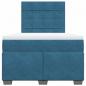 Preview: Boxspringbett mit Matratze Blau 120x200 cm Samt