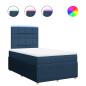 Preview: Boxspringbett mit Matratze Blau 120x200 cm Stoff