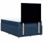 Preview: Boxspringbett mit Matratze Blau 120x200 cm Stoff