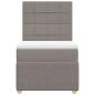 Preview: Boxspringbett mit Matratze Taupe 100x200 cm Stoff