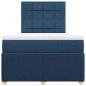 Preview: Boxspringbett mit Matratze Blau 120x190 cm Stoff