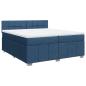 Preview: Boxspringbett mit Matratze Blau 200x200 cm Stoff