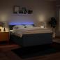 Preview: Boxspringbett mit Matratze Blau 200x200 cm Stoff