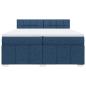 Preview: Boxspringbett mit Matratze Blau 200x200 cm Stoff