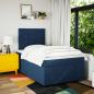 Preview: Boxspringbett mit Matratze Blau 120x190 cm Stoff