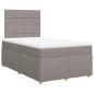 Preview: Boxspringbett mit Matratze Taupe 120x190 cm Stoff