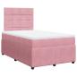 Preview: Boxspringbett mit Matratze Rosa 120x190 cm Samt