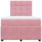 Preview: Boxspringbett mit Matratze Rosa 120x190 cm Samt