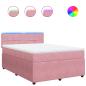 Preview: Boxspringbett mit Matratze Rosa 140x190 cm Samt