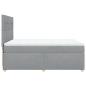 Preview: Boxspringbett mit Matratze Hellgrau 140x190 cm Stoff