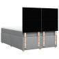 Preview: Boxspringbett mit Matratze Hellgrau 140x190 cm Stoff