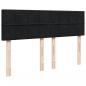 Preview: Boxspringbett mit Matratze Schwarz 140x190 cm Samt