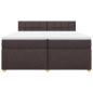 Preview: Boxspringbett mit Matratze Dunkelbraun 200x200 cm Stoff
