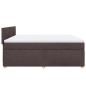Preview: Boxspringbett mit Matratze Dunkelbraun 200x200 cm Stoff