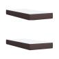 Preview: Boxspringbett mit Matratze Dunkelbraun 200x200 cm Stoff