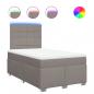 Preview: Boxspringbett mit Matratze Taupe 120x200 cm Stoff