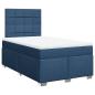 Preview: Boxspringbett mit Matratze Blau 120x190 cm Stoff