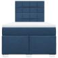 Preview: Boxspringbett mit Matratze Blau 120x190 cm Stoff