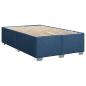 Preview: Boxspringbett mit Matratze Blau 120x190 cm Stoff