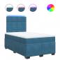 Preview: Boxspringbett mit Matratze Blau 120x190 cm Samt