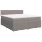 Preview: Boxspringbett mit Matratze Taupe 200x200 cm Stoff