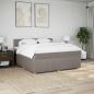 Preview: Boxspringbett mit Matratze Taupe 200x200 cm Stoff