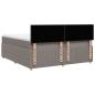 Preview: Boxspringbett mit Matratze Taupe 200x200 cm Stoff