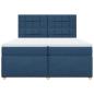 Preview: Boxspringbett mit Matratze Blau 200x200 cm Stoff