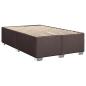 Preview: Boxspringbett mit Matratze Dunkelbraun 120x190 cm Stoff