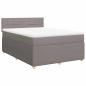 Preview: Boxspringbett mit Matratze Taupe 140x190 cm Stoff
