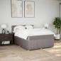 Preview: Boxspringbett mit Matratze Taupe 140x190 cm Stoff