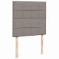 Preview: ARDEBO.de - Boxspringbett mit Matratze Taupe 100x200 cm Stoff