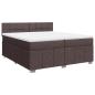 Preview: Boxspringbett mit Matratze Dunkelbraun 200x200 cm Stoff