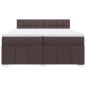 Preview: Boxspringbett mit Matratze Dunkelbraun 200x200 cm Stoff