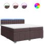 Preview: Boxspringbett mit Matratze Dunkelbraun 200x200 cm Stoff