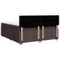 Preview: Boxspringbett mit Matratze Dunkelbraun 200x200 cm Stoff