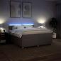 Preview: Boxspringbett mit Matratze Taupe 200x200 cm Stoff