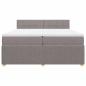 Preview: Boxspringbett mit Matratze Taupe 200x200 cm Stoff