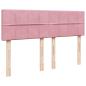 Preview: Boxspringbett mit Matratze Rosa 140x190 cm Samt