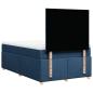 Preview: Boxspringbett mit Matratze Blau 120x190 cm Stoff